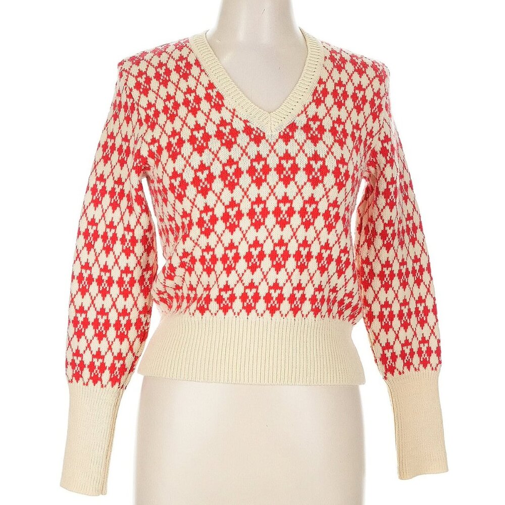 Ami Paris Ami de Coeur Argyle Jumper Sweater Large - Picture 2 of 6